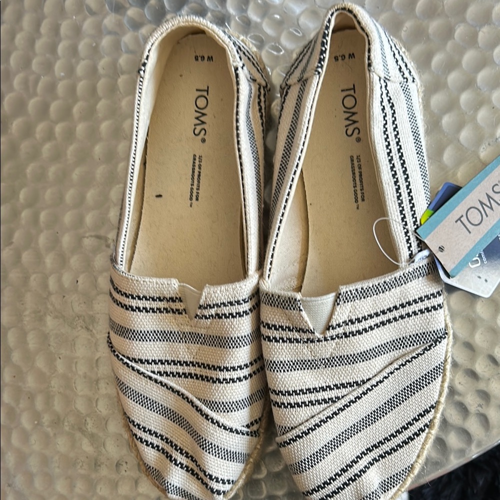 TOMS Striped Canvas Slip-On Shoes